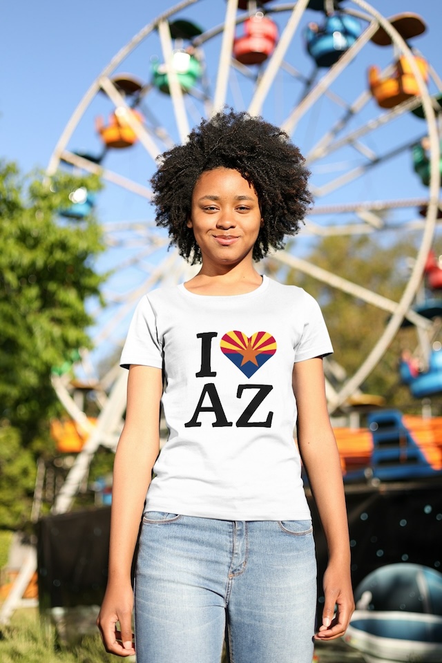 woman in arizona tshirt