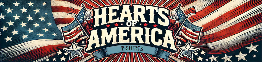 hearts t-shirt design banner